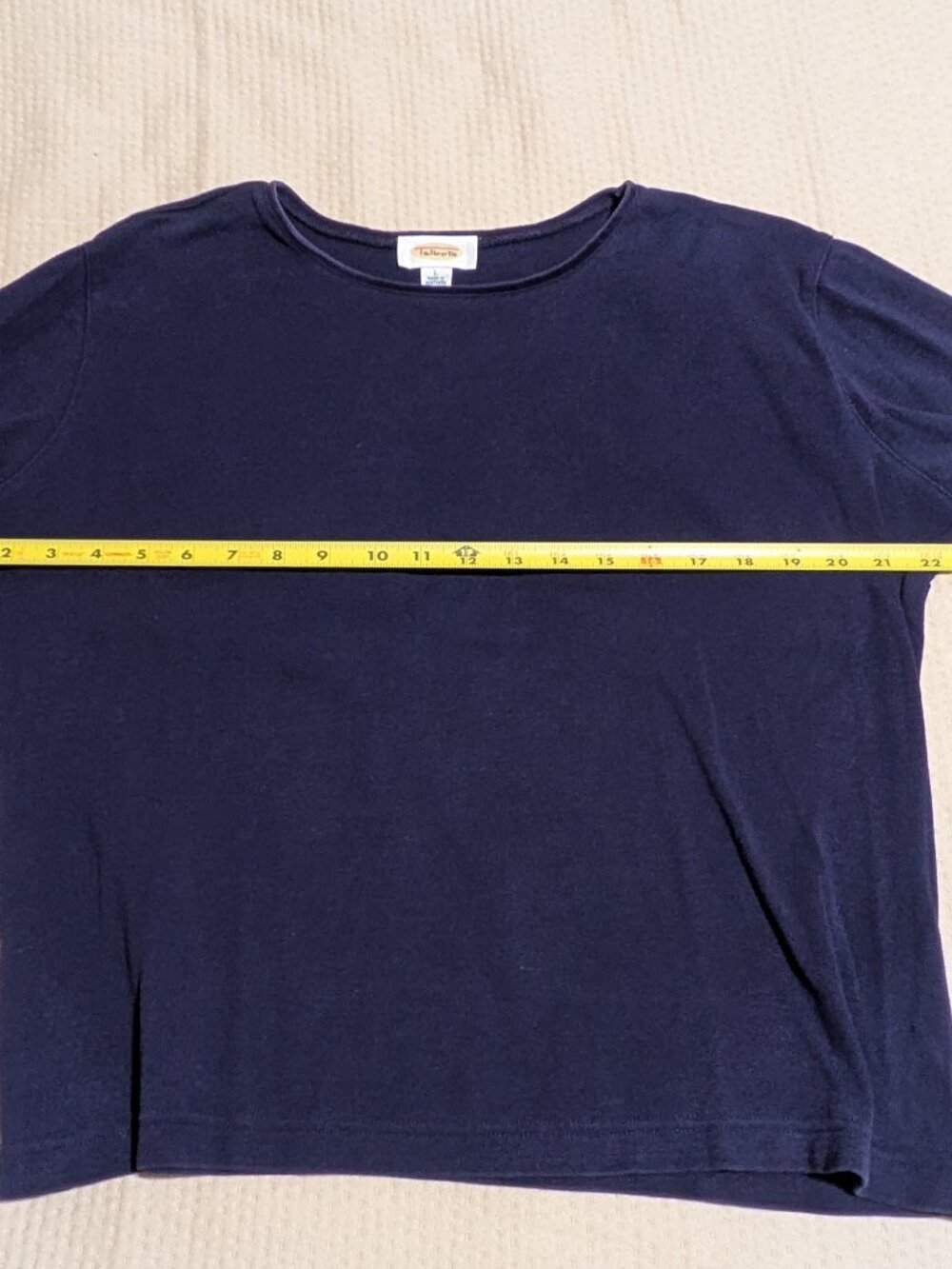 👕 Talbots Long Sleeve Tee - Size Large - Navy Blue - Good Used Condition - Picture 3 of 5